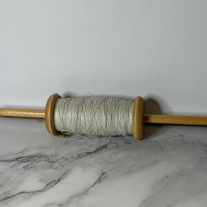 Vintage Wooden Kite String Reel Winder with Line